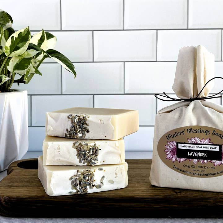 Lavender Goat Milk Soap for wholesale by Winters’ Blessings Soap Co.