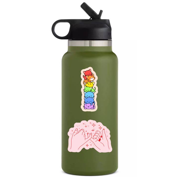 Juju and Moxie - Wholesale Sticker - LGBTQ Kitty Pride Rainbow Cute High Quality Vinyl Sticker2