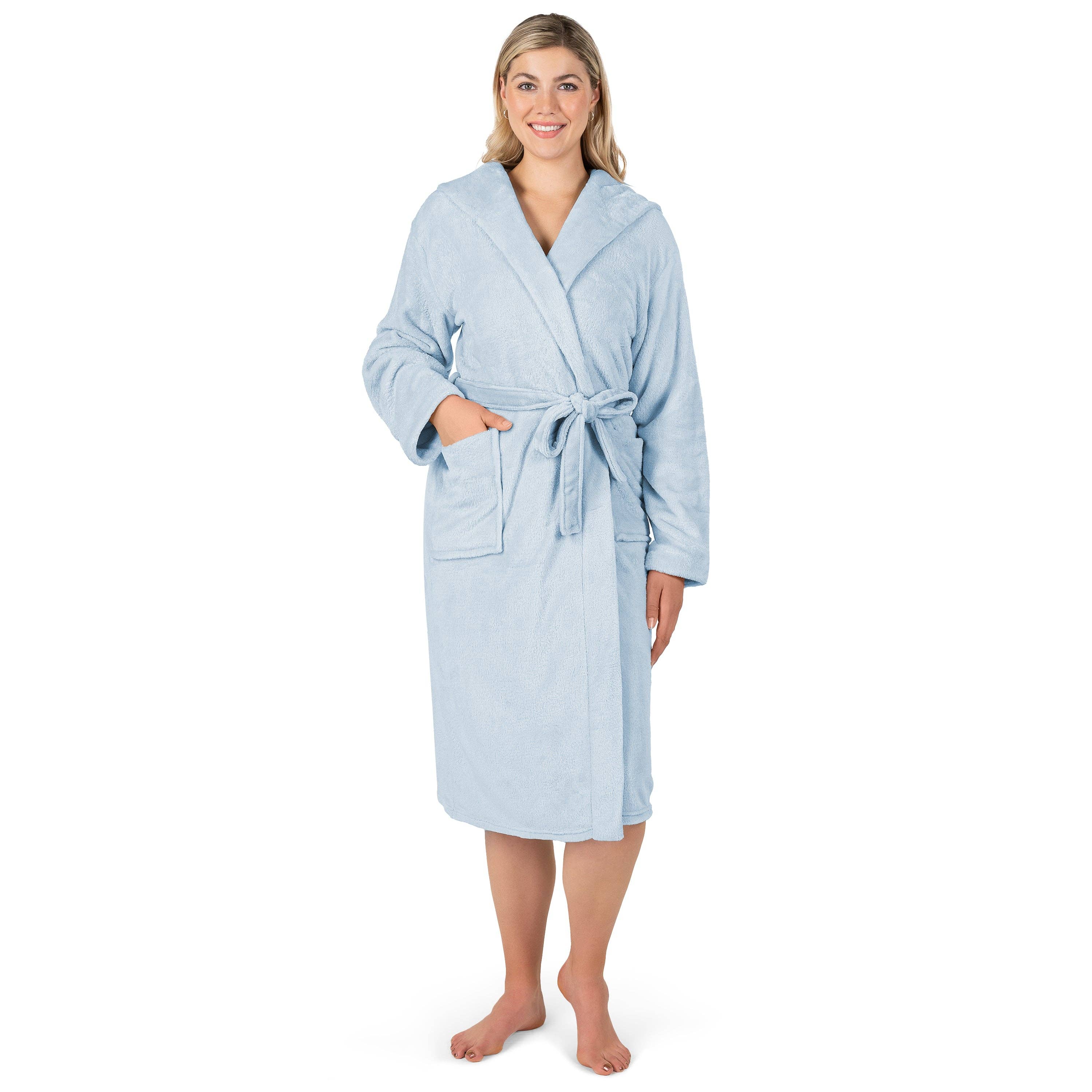 Pavilia - Wholesale Robe - Women's - Women's Classic Fleece Robe with Hood55