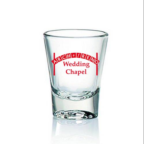 The Buffalo Works - Vente Verre à shooter - Verre à shot de 2 oz - Chapelle de mariage Arch of Reno