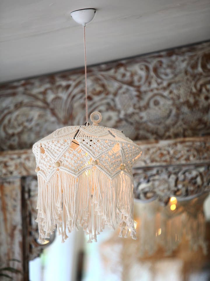 Virkat hängande lampa utan elektrisk montering för wholesale av BOIS BLANC HOME LTD