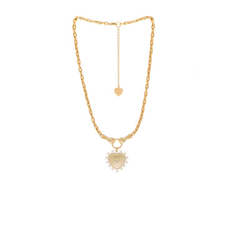 Love Rainbow Sacred Hands Necklace for wholesale by Principessa Glam