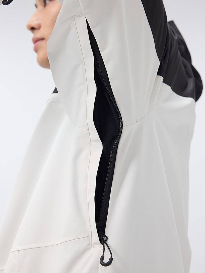 Cold White Black Blizzard Unisex Snowboard Jacket for wholesale on Faire10