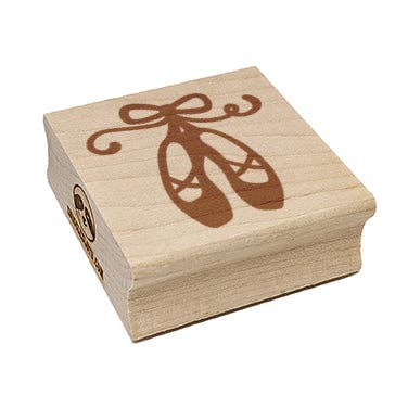 Ballet Shoes Slippers Ballerina Square Rubber Stamp for Stamping Crafting for wholesale by Sniggle Sloth