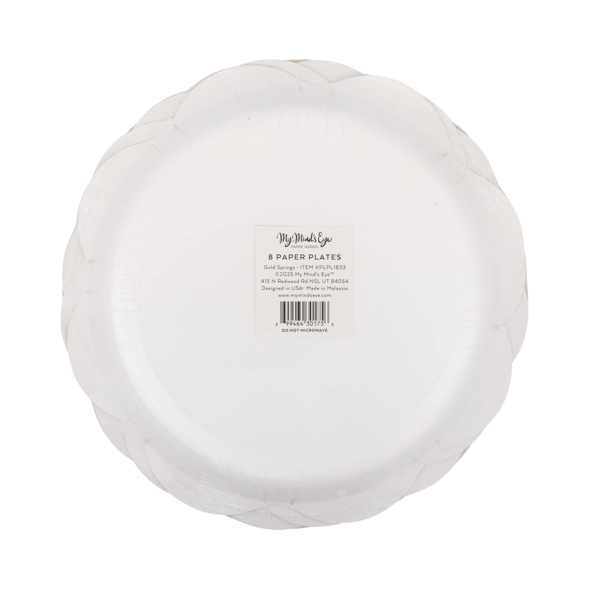 My Mind’s Eye - Vente Assiette jetable - PLPL1833 - Assiette en papier à motifs dorés3