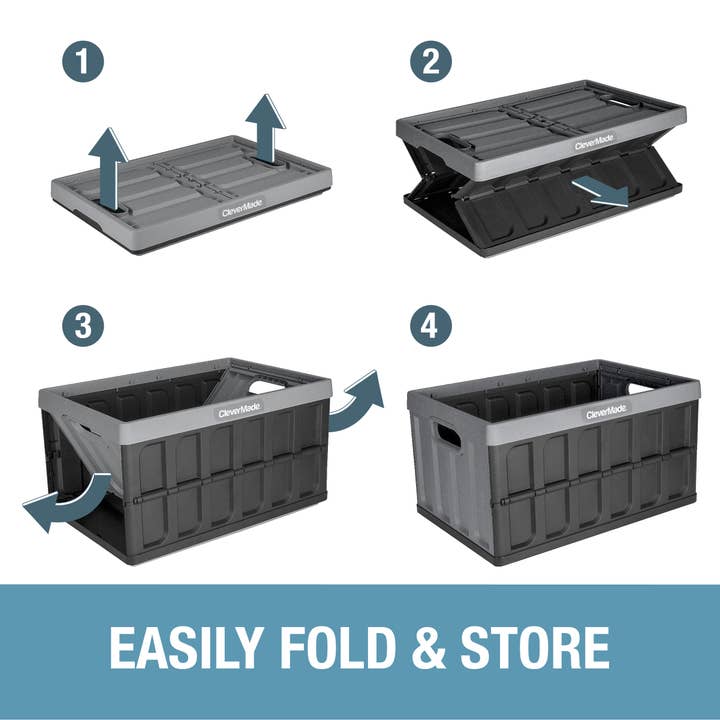 CleverMade - Wholesale Storage Bin - 46L Collapsible Storage Bin (400 Series)5