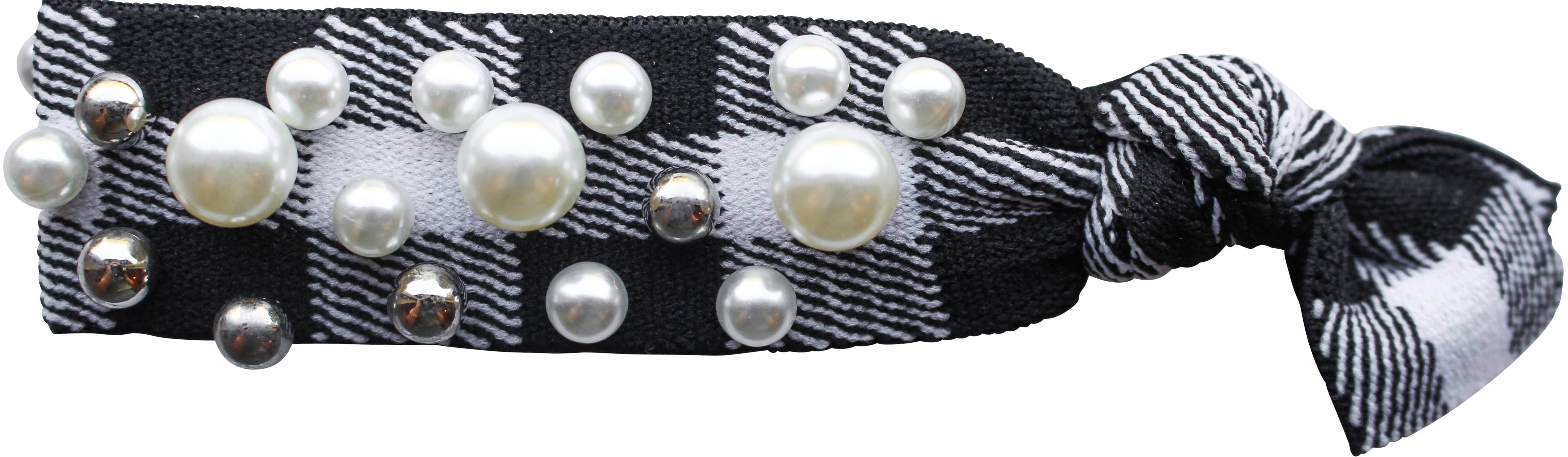 Gemelli – Engroshandel Hårbånd - Dame – Perle Stud Hair Tie17