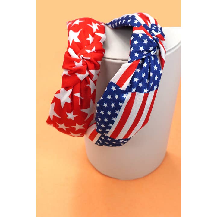 JOSSLYN by wall to wall – Großhandel Fashion-Stirnband – Damen – 4. JULI USA STREIFEN STERN FLAGGE STIRNBAND | 40HB1632