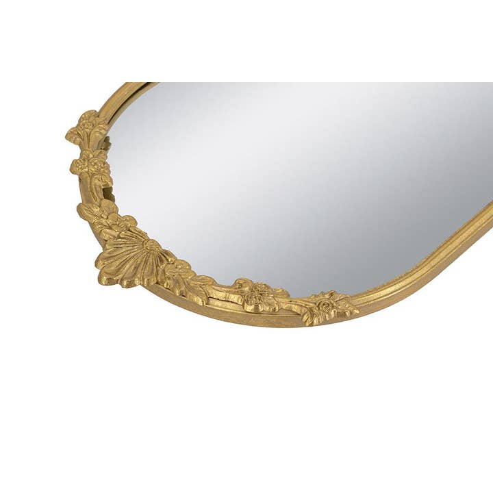 A&B Home Group Inc. - Wholesale Decorative Tray - 22.5x13.5x1" Mirror Tray w/ Gold Iron Frame Intricate Floral3