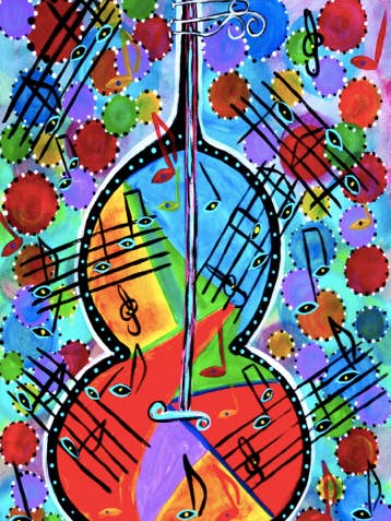 "Love song for you" - greeting card for wholesale by Sublime Paintings by Gina N.J.