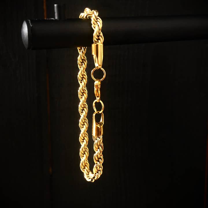BRAVE® “ROPE” BRACELET GOLD for wholesale by Brave Amsterdam