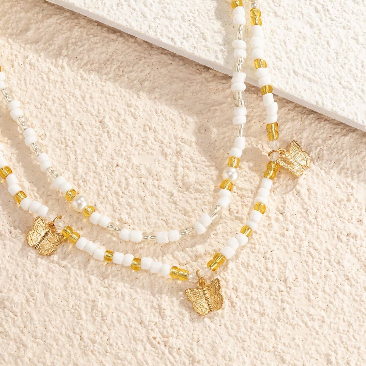 Perimade & Co. LLC - Wholesale Face/Body Chain - Boho Butterfly Clay Bead Waist Belly Chain in Solid Copper3