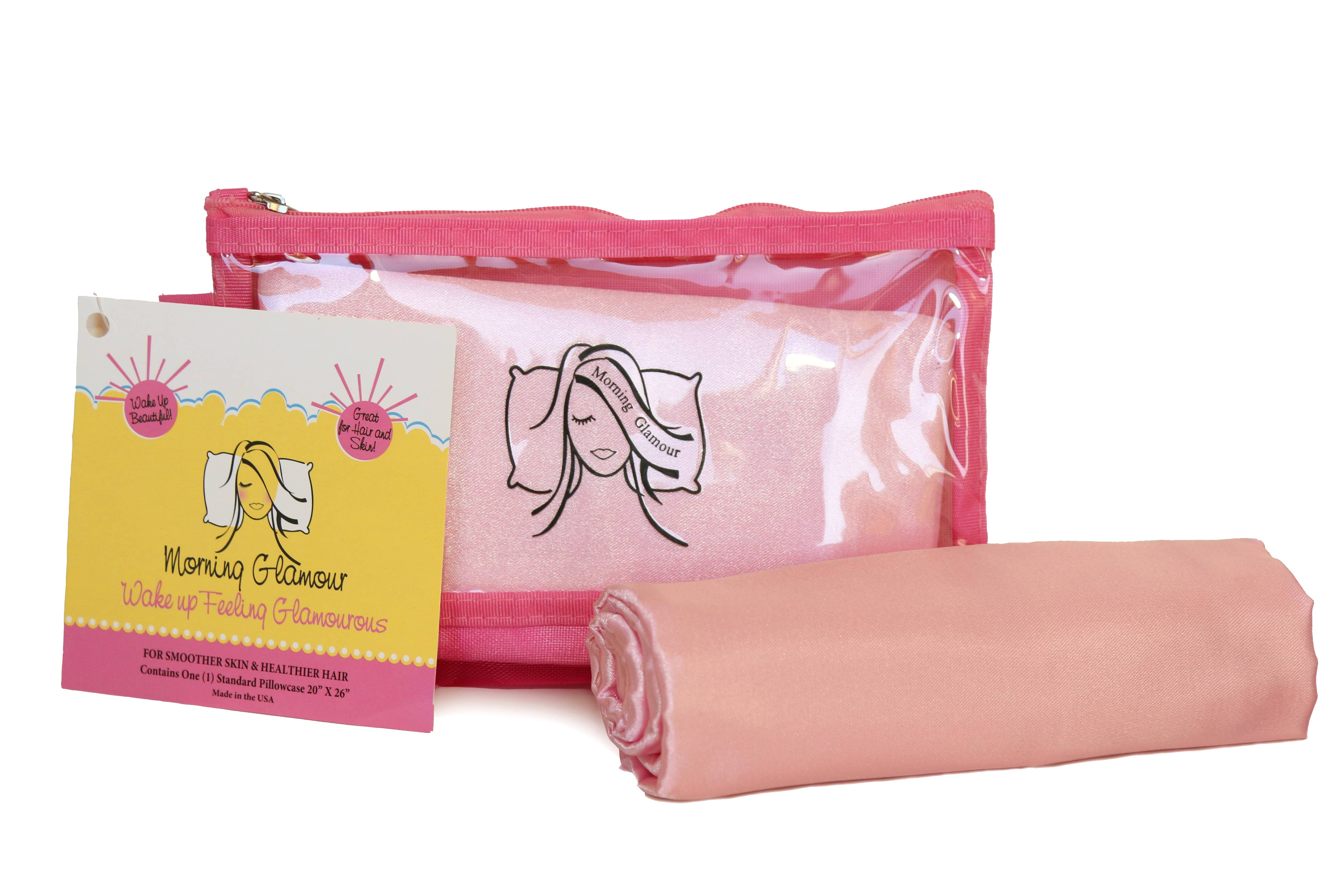 Morning Glamour - Wholesale Makeup/Cosmetic Bag - Single Satin Pillowcase in reuseable Makeup Bag9