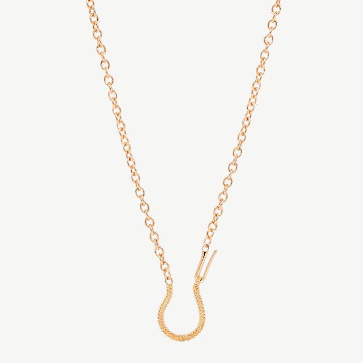 Woven Hook Necklace in Gold for wholesale by Studio Grun