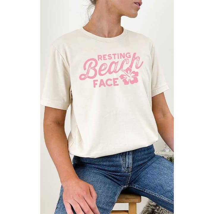 Resting Beach Face Graphic Tee for wholesale by Select Apparel