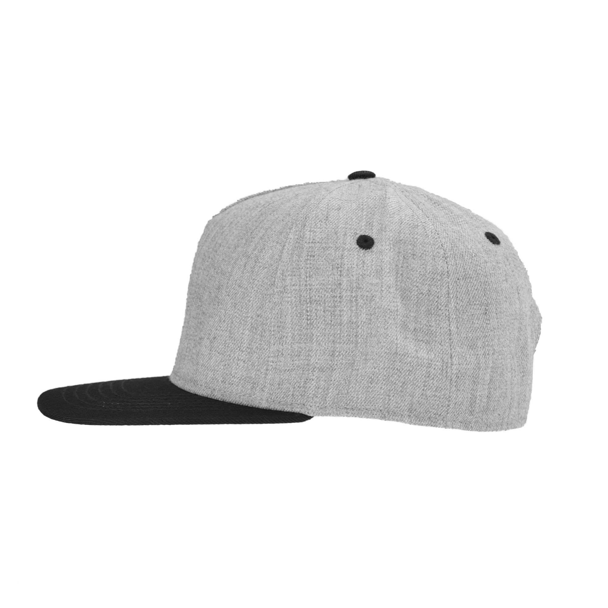 Dalix - Vente Casquette à visière plate – unisexe - DALIX Casquette à 5 panneaux en laine mélangée13
