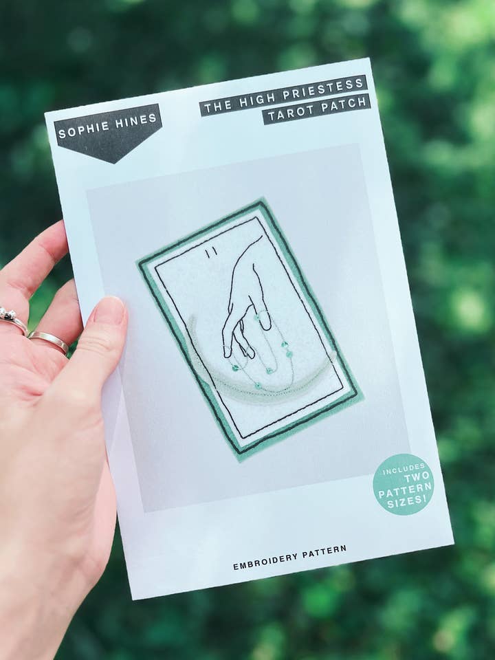 The High Priestess Tarot Patch - Paper Embroidery Pattern for wholesale by Sophie Hines