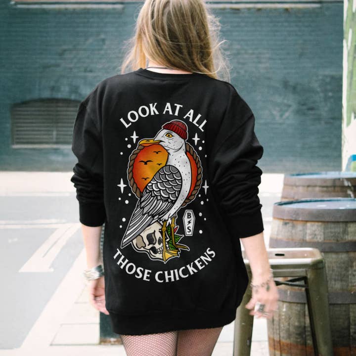 Look At All Those Chickens Sweatshirt (Unisex) for wholesale by Broken Society