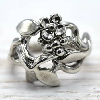 Flower and Leaves Ring for wholesale by Three pines fine jewelry