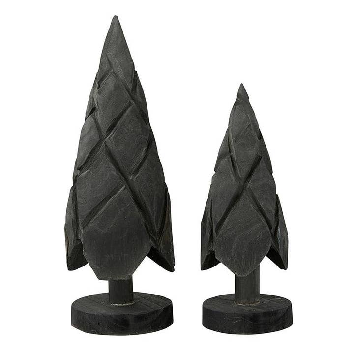 Angle - Wholesale Christmas Decoration - Paulownia Trees - Black - Set of 2