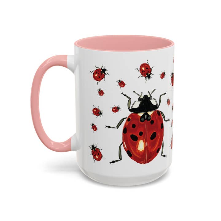 Blue Cava - Wholesale Coffee Mug - Ladybug Two Tone Ceramic Mug (11oz & 15oz)24