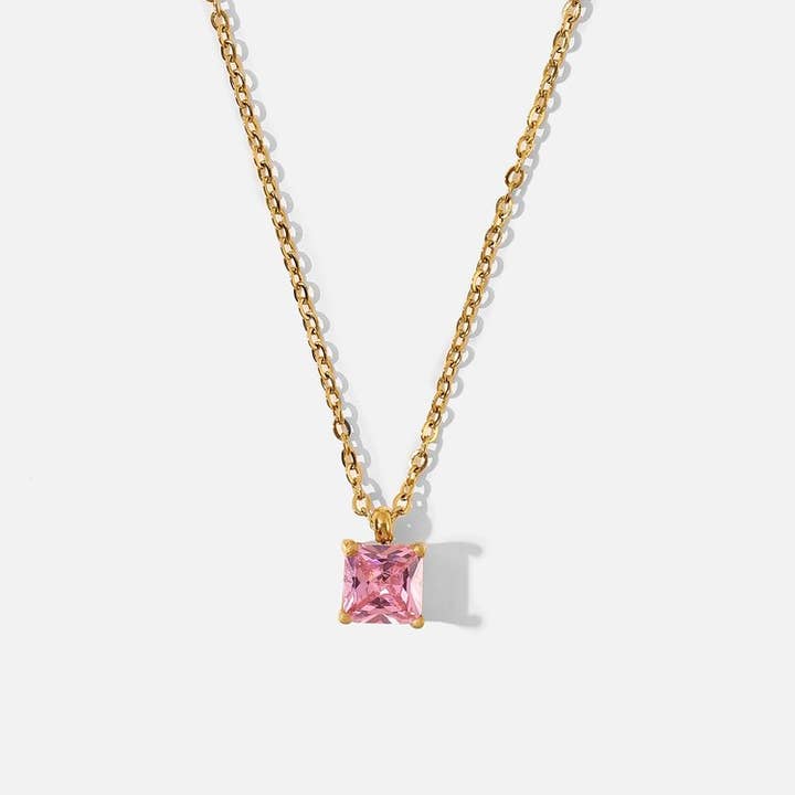 Kriya Veda – wholesale Hänge-/berlockhalsband – Rosa diamant hänge halsband