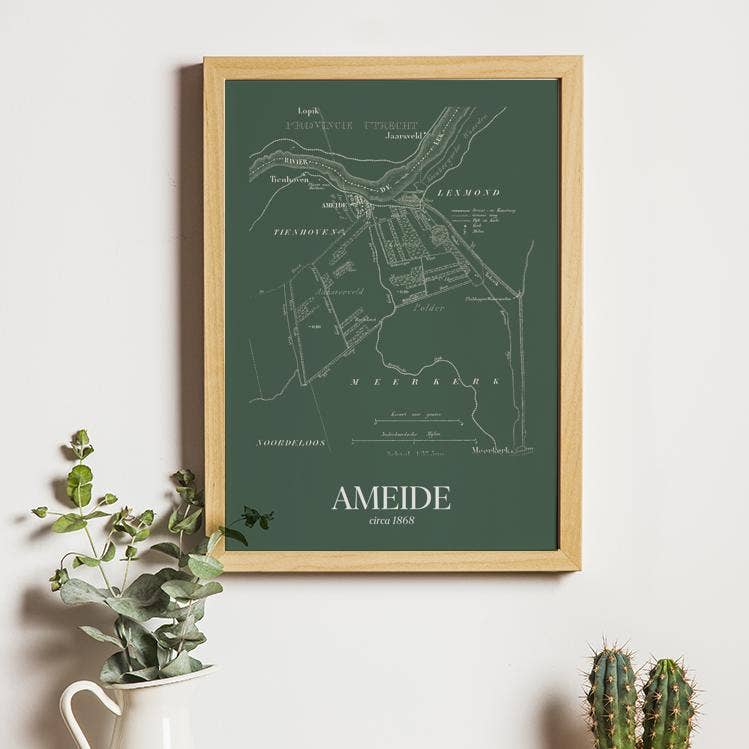 Vintage Stadskaart - Wholesale Map - Vintage style Ameide0