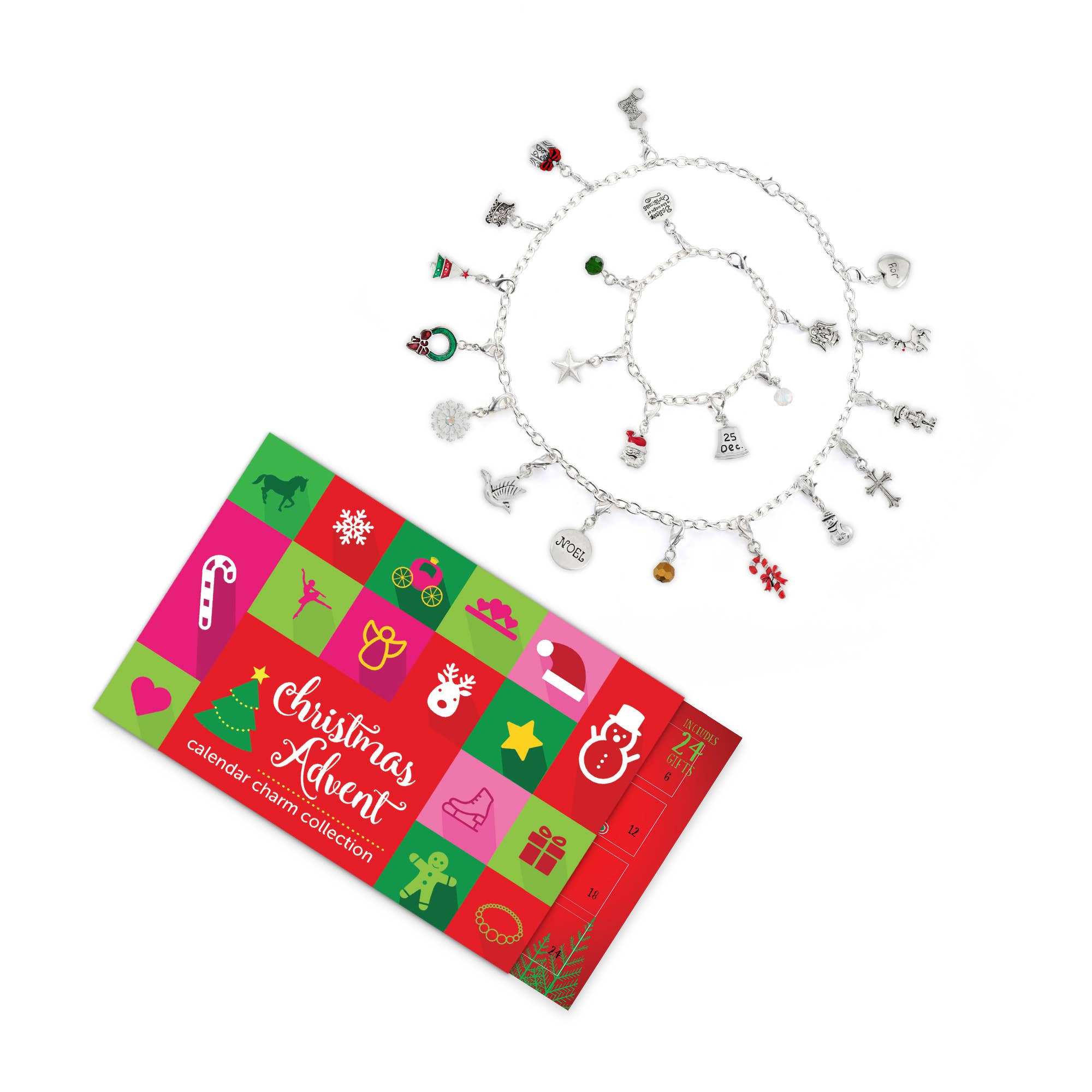 Luxe on Main LLC - Wholesale Advent Calendar - Christmas Advent Jewelry Calendar- Bracelet,Necklace,Charms9