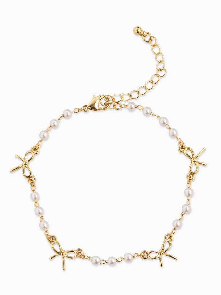 Bracelet chaîne à maillons en acrylique perlé avec nœud fin pour la vente par Sessori