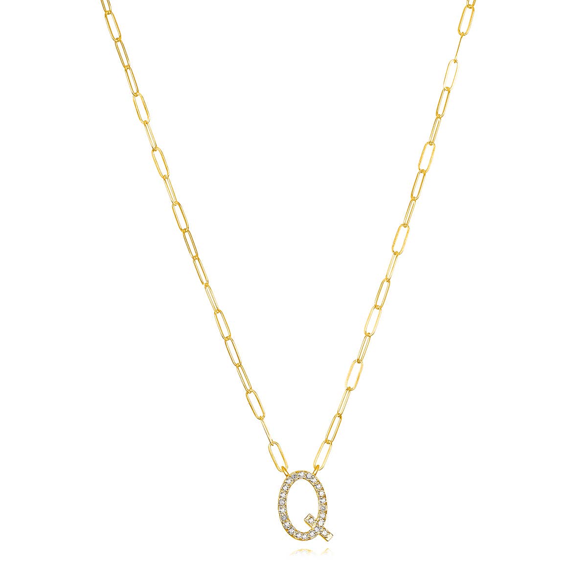 Amelia Rose Jewelry - Wholesale Pendant/Charm Necklace - Grand Diamond Initial Necklaces-All Letters Gold24