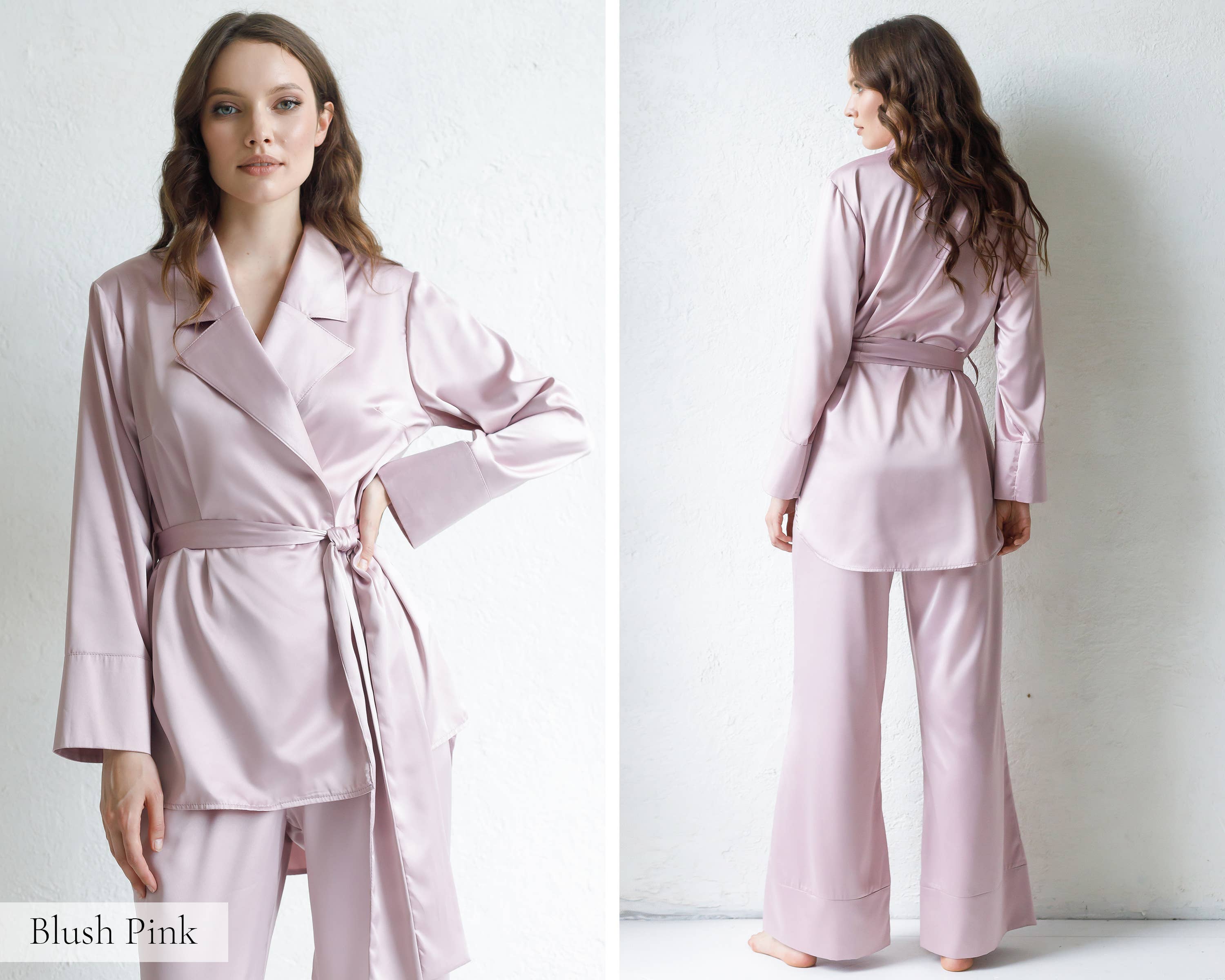 IDENTITY LINGERIE – Conjunto de pijama - Mulher por atacado – Conjunto de pijama de seda acetinada para mulher para pijama de roupa de dormir5