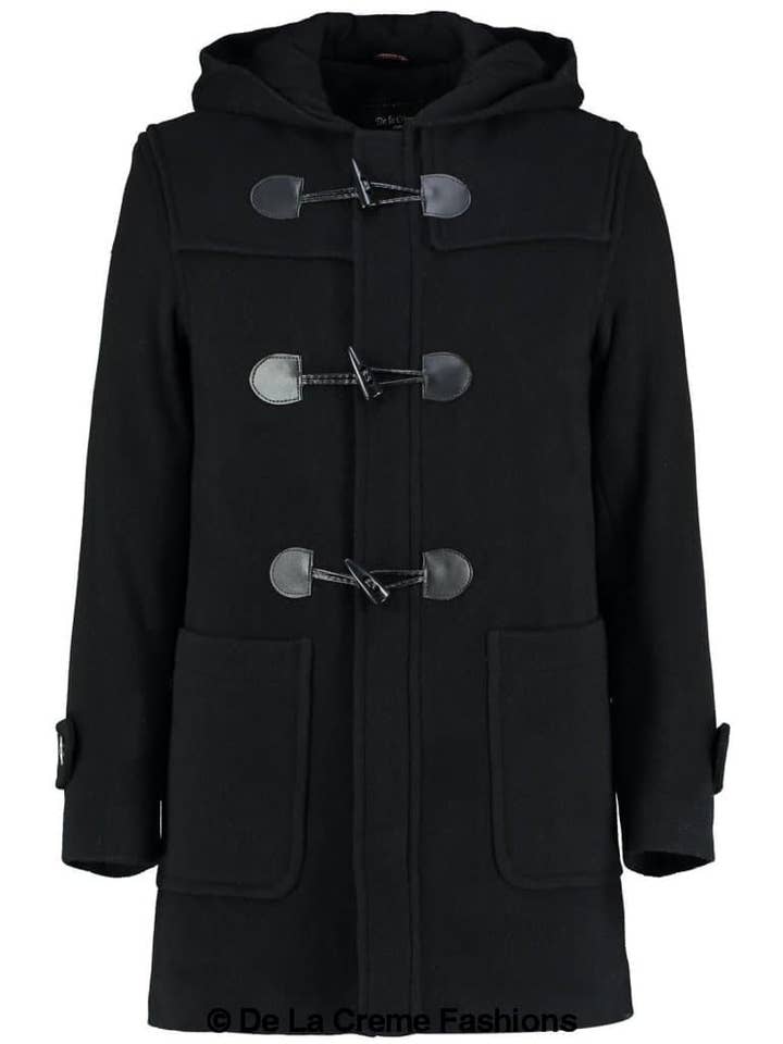 Mens ull blandning huva Duffle Coat för wholesale av De La Creme Fashions