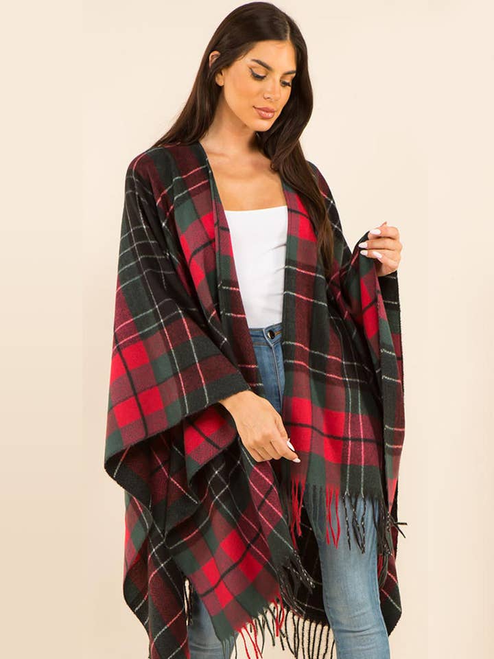 Plaid Ruana Multi pour la vente par Suzie Q USA