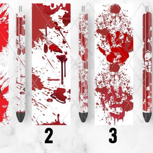 Crime scene epoxy pens for wholesale by Three B's Boutique