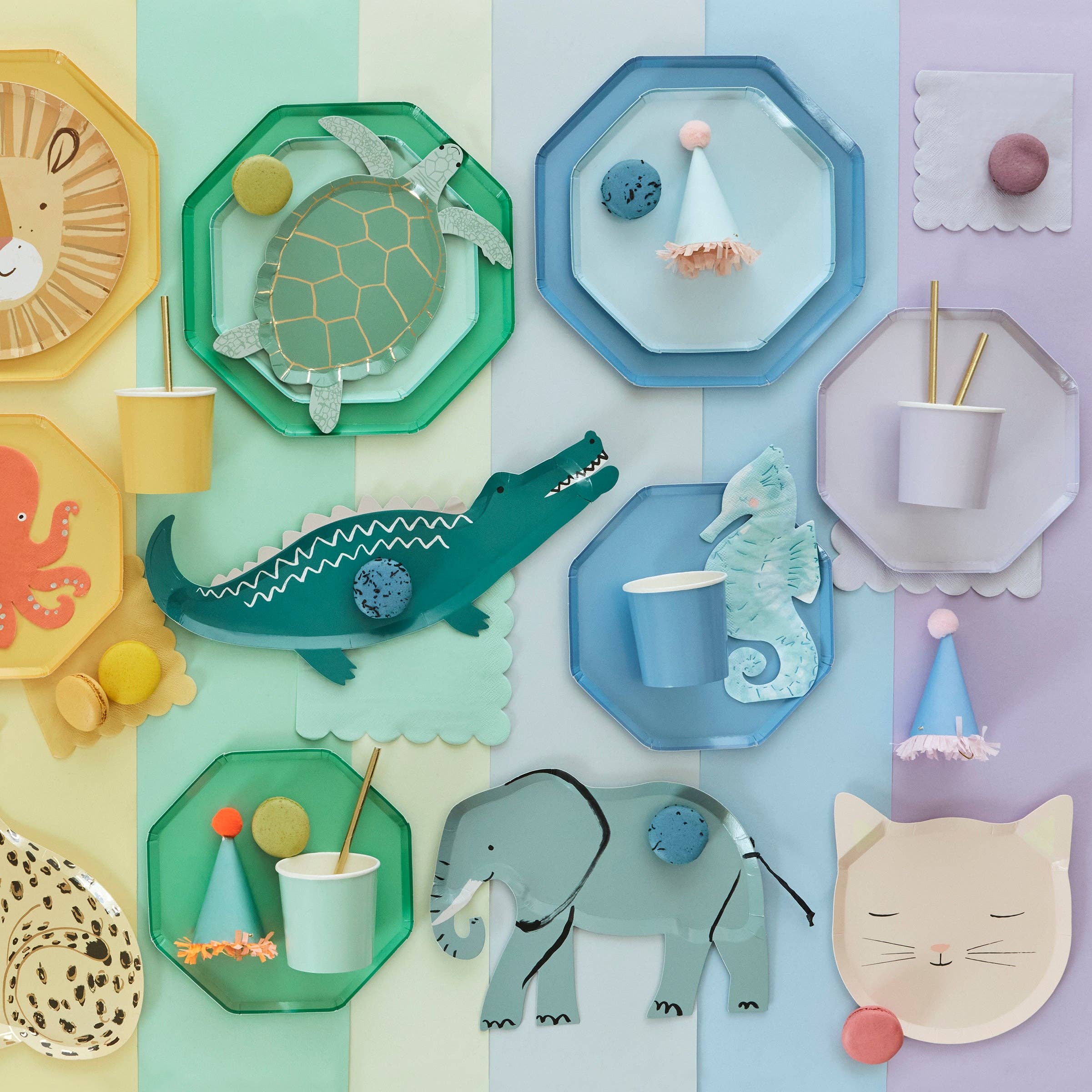 Meri Meri – wholesale Disposable napkin – Sea Foam Green Large Napkins1