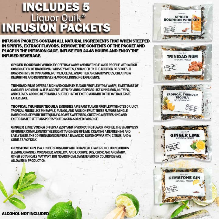 ThousandOaksBarrelCo. - Wholesale Cocktail Mix/Syrup - Liquor Quik Craft Collection Infuser Packets