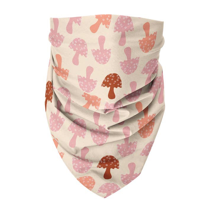 Bandana biologique pour animaux de compagnie « Magical Mushrooms » pour la vente par UpRoot Design Studio