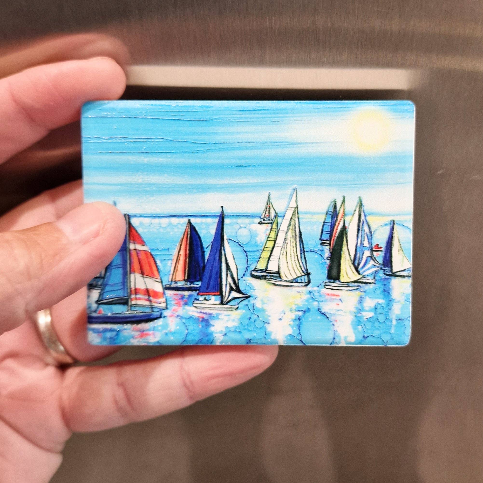 By Jo Crafts - Wholesale Magnet - 83-MG Nautical Regatta Magnet 9