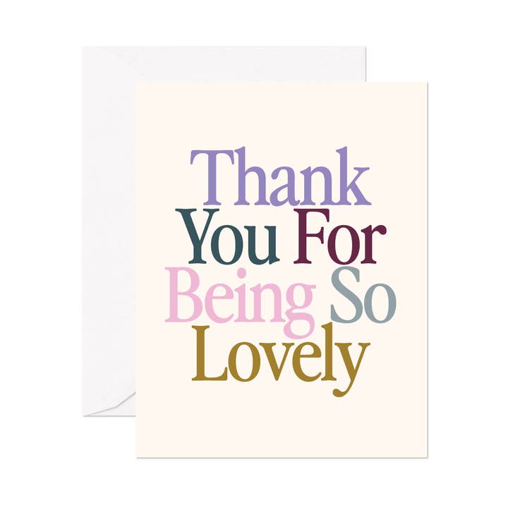 Thank You For Being So Lovely Greeting Card for wholesale by Socialvites