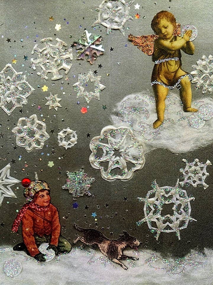 Snowball Fight Card, Winter Fun Card for wholesale by Erica DiPaolo Designs