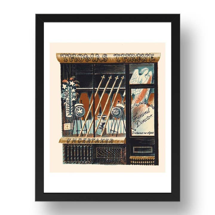 Diretor de Funerária por Eric Ravilious, Moldura de 17x13" por atacado de PERIOD PRINTS