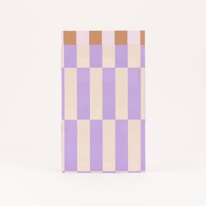 liebevoll verpackt - Wholesale Gift Bag - Paper Bags Bold Stripes, Lilac4