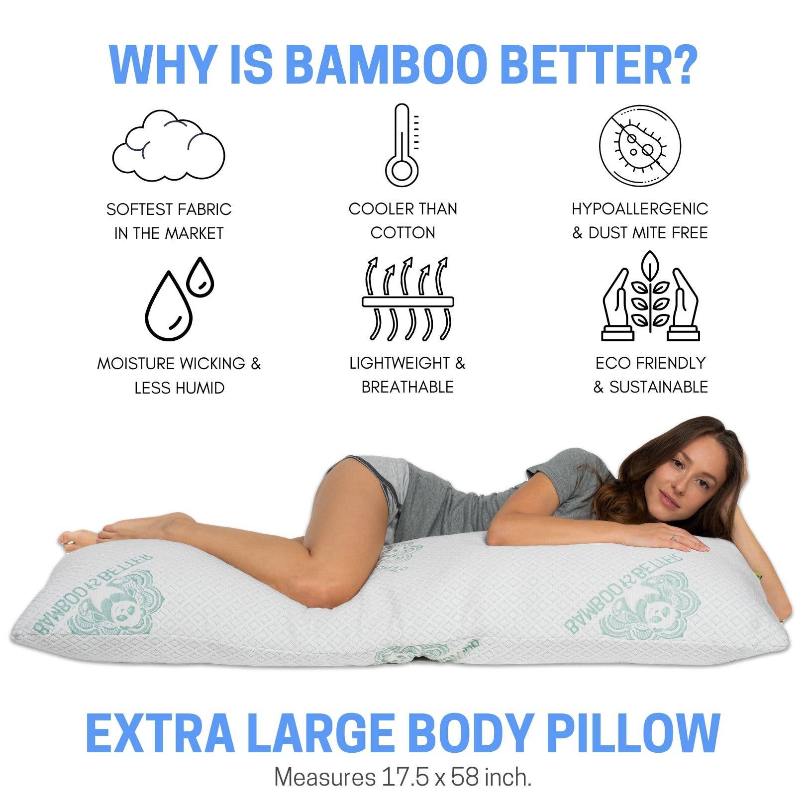 Bamboo Is Better – Großhandel Kopfkissen – Ganzkörperkissen aus Bambusviskose — geschredderter Memory-3