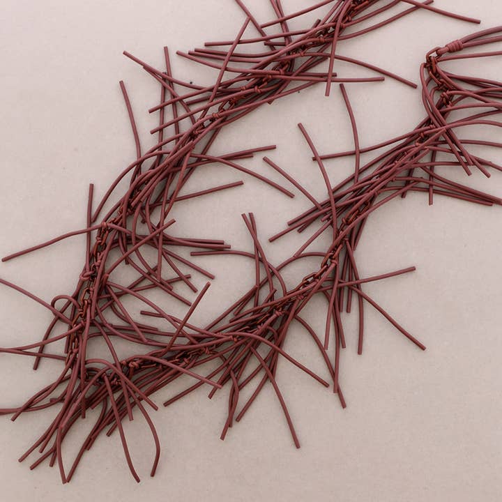 Sonata – wholesale Snap-smycken – Långt halsband med knutar i gummi3