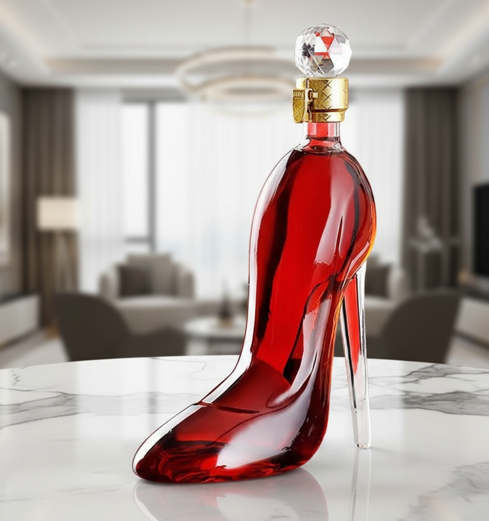 Buddha Ayurveda - Wholesale Decanter - 375/700ml High-Heel Whisky Decanter – Bar & Liquor Bottle0