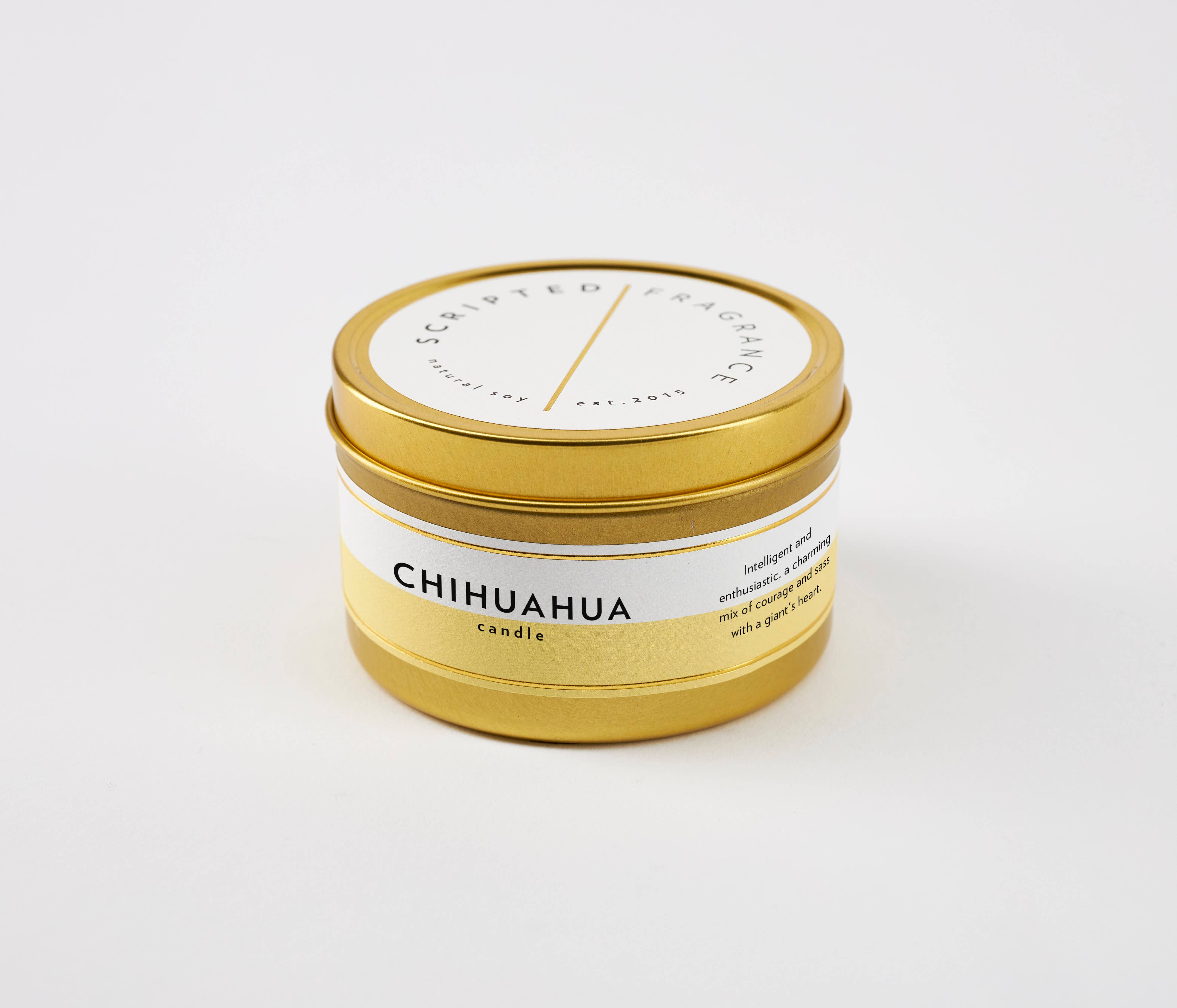 Scripted Fragrance - Wholesale Jar/Filled Candle - Chihuahua Dog Soy Candle in Drinking Glass Two-In-One Gift4