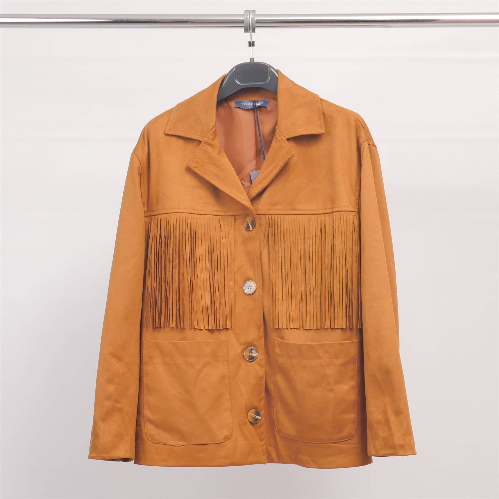 Cecile Wang – Engroshandel Jakke - Dame – Ruskindjakke med frynser TDM027250