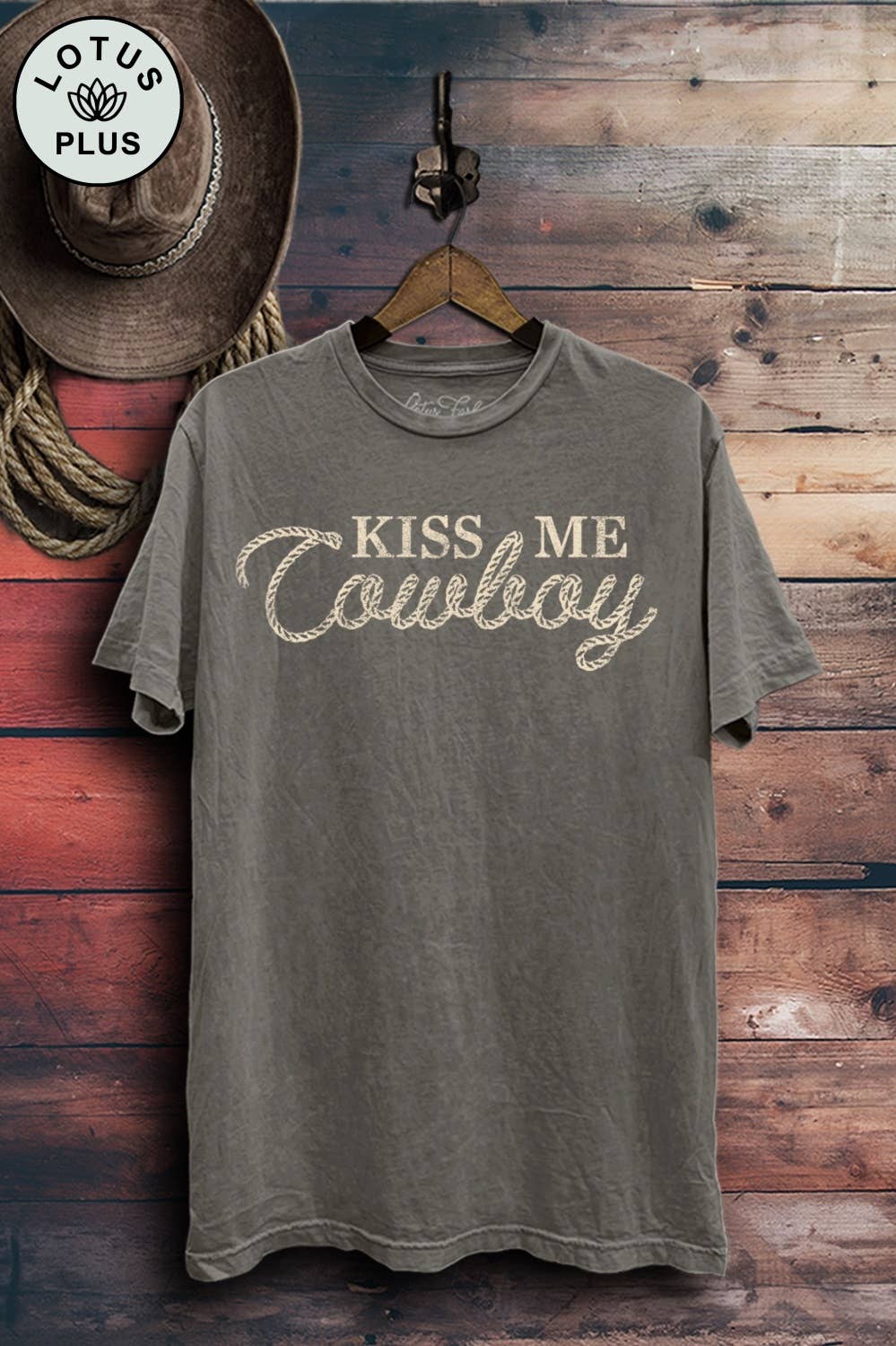 Lotus Fashion Collection - Wholesale T-Shirt (Graphic) - Women's - Kiss Me Cowboy Graphic Top3