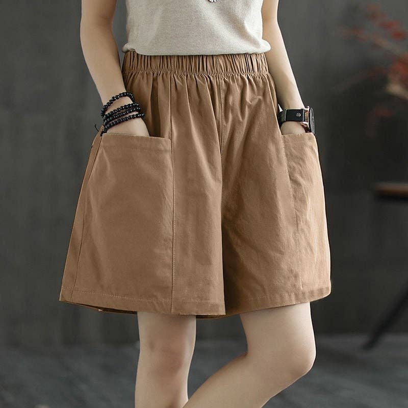 FurDecoration - Wholesale Shorts - Women's - Wide Leg Relaxed Fit Work Shorts with Loose and Comfortable Design1