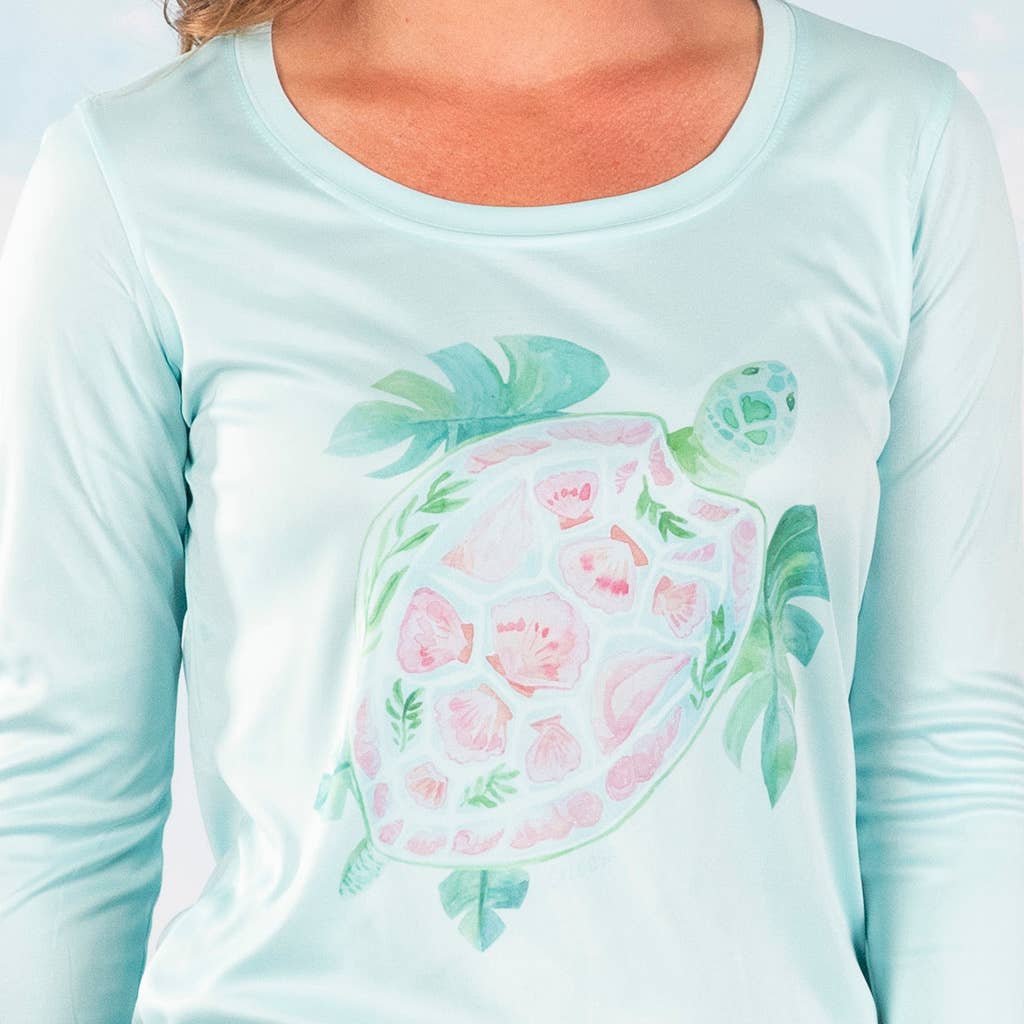 Caloosa WaterWear - Wholesale Screen Printed T-Shirt - Women's - "Turtle Shell" UPF 50 Performance Ultra Comfort Shirt3